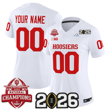 Indiana Hoosiers 2025 National Champions & 2026 CFP Final Patch Vapor Limited Custom Jersey V2 - All Stitched