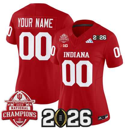 Indiana Hoosiers 2025 National Champions & 2026 CFP Final Patch Vapor Limited Custom Jersey V2 - All Stitched