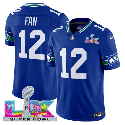 Men's Seattle Seahawks Super Bowl LX Vapor Limited Jersey - All Stitched
