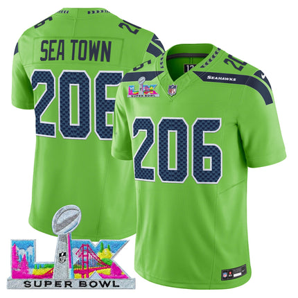 Men's Seattle Seahawks Super Bowl LX Vapor Limited Jersey - All Stitched