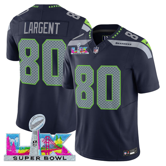 Men's Seattle Seahawks Super Bowl LX Vapor Limited Jersey - All Stitched