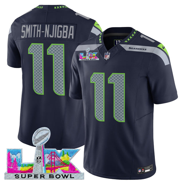 Men's Seattle Seahawks Super Bowl LX Vapor Limited Jersey - All Stitched
