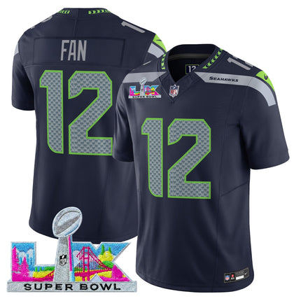 Men's Seattle Seahawks Super Bowl LX Vapor Limited Jersey - All Stitched