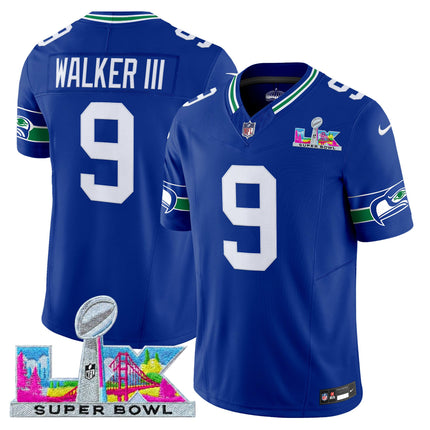 Men's Seattle Seahawks Super Bowl LX Vapor Limited Jersey - All Stitched