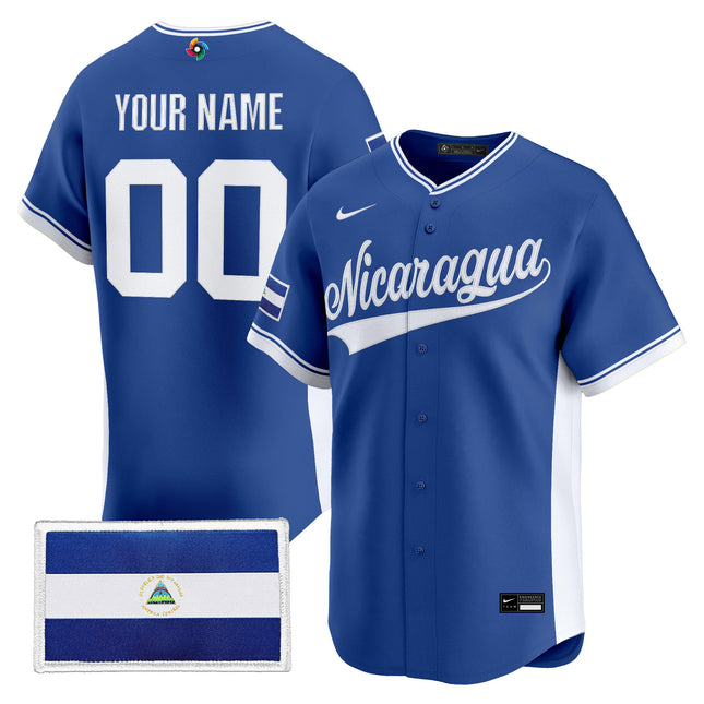 Team Nicaragua 2026 World Baseball Classic Vapor Premier Custom Jersey - All Stitched