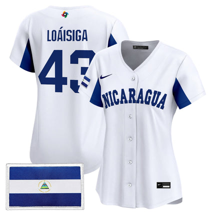 Women's Team Nicaragua 2026 World Baseball Classic Vapor Premier Jersey - All Stitched