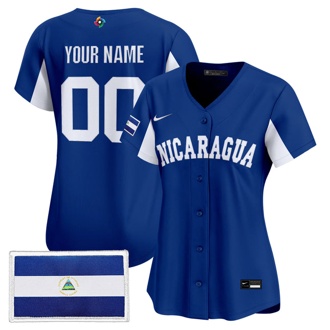 Team Nicaragua 2026 World Baseball Classic Vapor Premier Custom Jersey - All Stitched