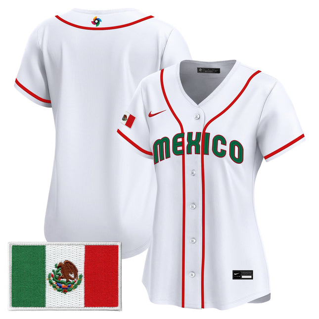 Women's Team Mexico World Baseball Classic Vapor Premier Jersey - All Stitched