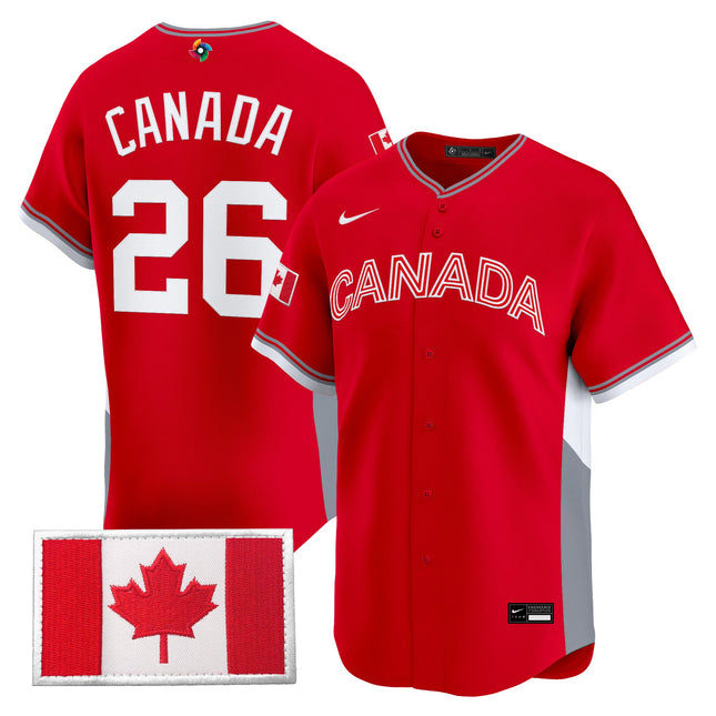 Men’s Team Canada World Baseball Classic Vapor Premier Jersey - All Stitched
