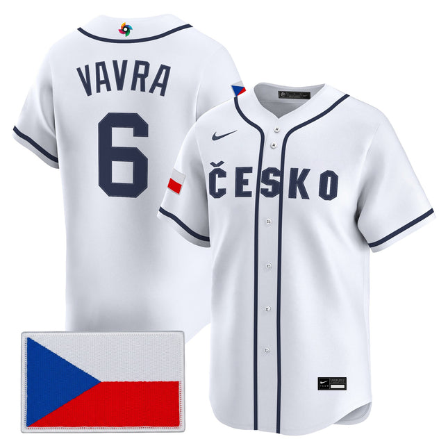 Men's Team Czechia 2026 World Baseball Classic Vapor Premier Jersey - All Stitched