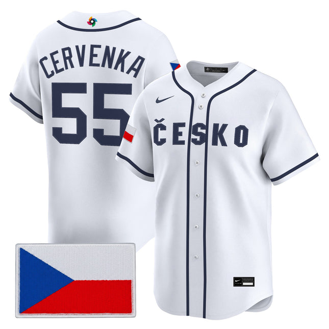 Men's Team Czechia 2026 World Baseball Classic Vapor Premier Jersey - All Stitched