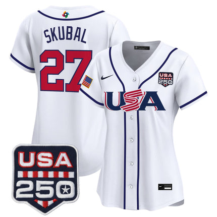 Women's Team USA World Baseball Classic 250America Patch Vapor Premier Jersey - All Stitched