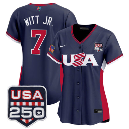 Women's Team USA World Baseball Classic 250America Patch Vapor Premier Jersey - All Stitched