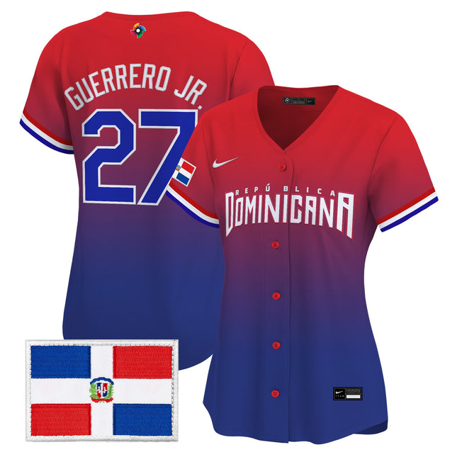 Women's Team Dominican Republic World Baseball Classic Vapor Premier Jersey - All Stitched