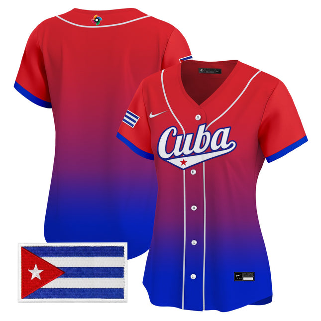 Women's Team Cuba World Baseball Classic Vapor Premier Jersey - All Stitched