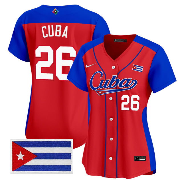 Women's Team Cuba World Baseball Classic Vapor Premier Jersey - All Stitched