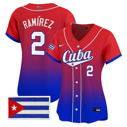 Women's Team Cuba World Baseball Classic Vapor Premier Jersey - All Stitched