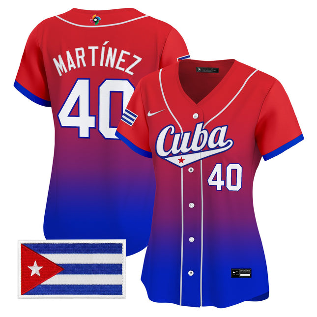 Women's Team Cuba World Baseball Classic Vapor Premier Jersey - All Stitched