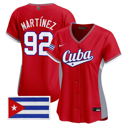 Women's Team Cuba World Baseball Classic Vapor Premier Jersey - All Stitched