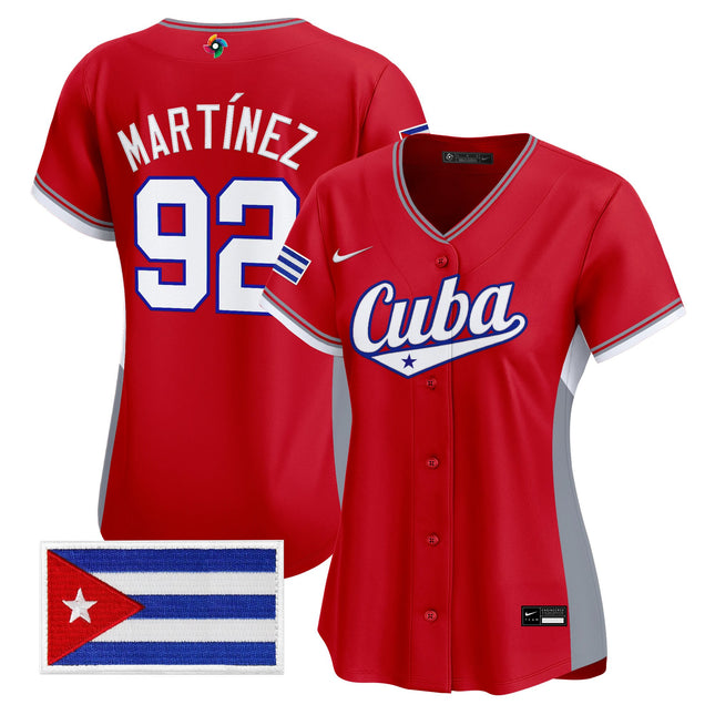 Women's Team Cuba World Baseball Classic Vapor Premier Jersey - All Stitched