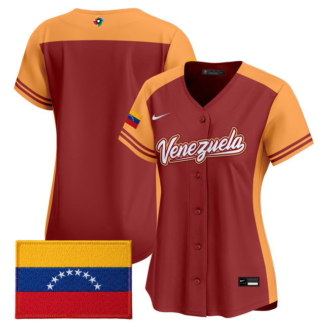 Women's Team Venezuela World Baseball Classic Vapor Premier Jersey - All Stitched