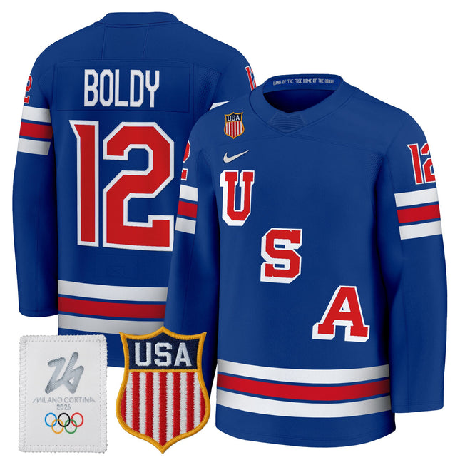 Men's 2026 USA Olympic Premium Hockey Jersey - All Stitched