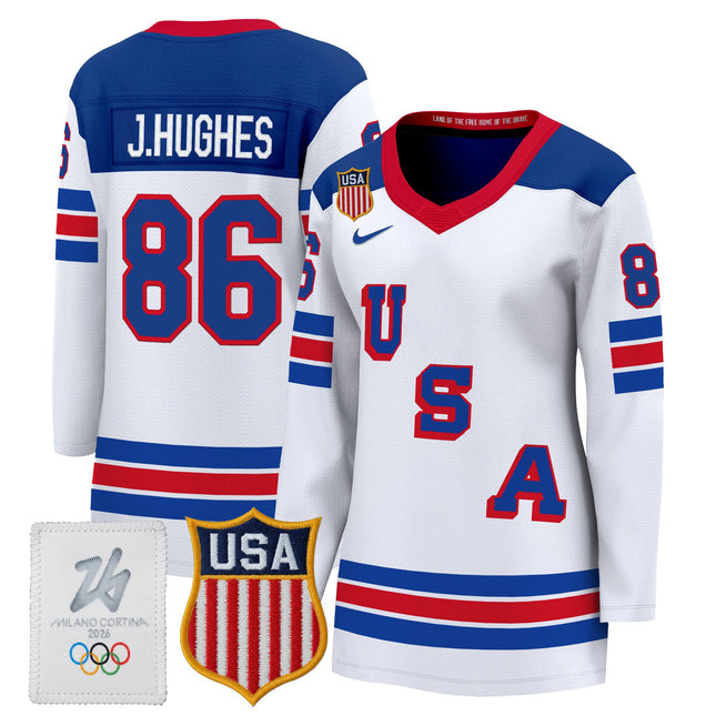 Women's 2026 USA Olympic Premium Hockey Jersey - All Stitched