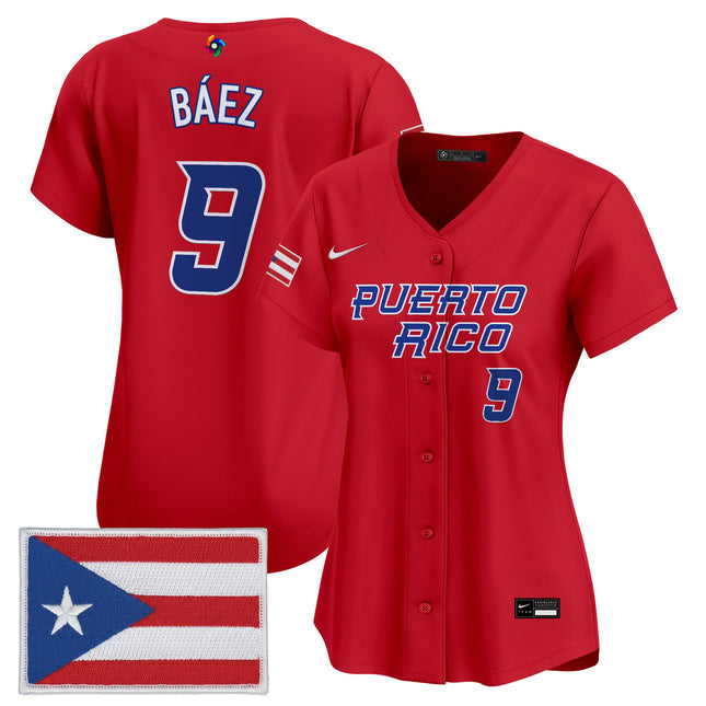 Women's Team Puerto Rico World Baseball Classic Vapor Premier Jersey - All Stitched