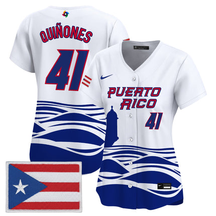Women's Team Puerto Rico World Baseball Classic Vapor Premier Jersey - All Stitched