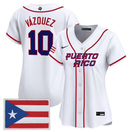 Women's Team Puerto Rico World Baseball Classic Vapor Premier Jersey - All Stitched