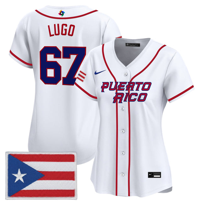 Women's Team Puerto Rico World Baseball Classic Vapor Premier Jersey - All Stitched