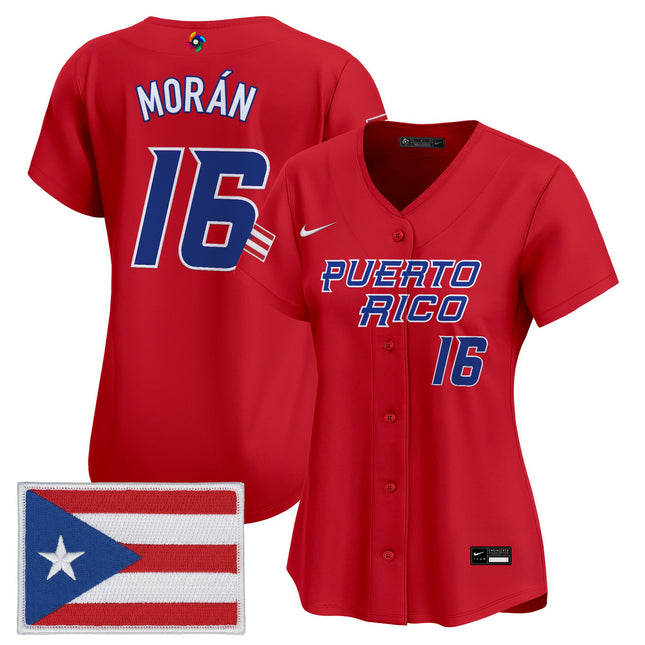 Women's Team Puerto Rico World Baseball Classic Vapor Premier Jersey - All Stitched