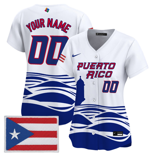 Team Puerto Rico World Baseball Classic Vapor Premier Custom Jersey - 2026 Roster - All Stitched