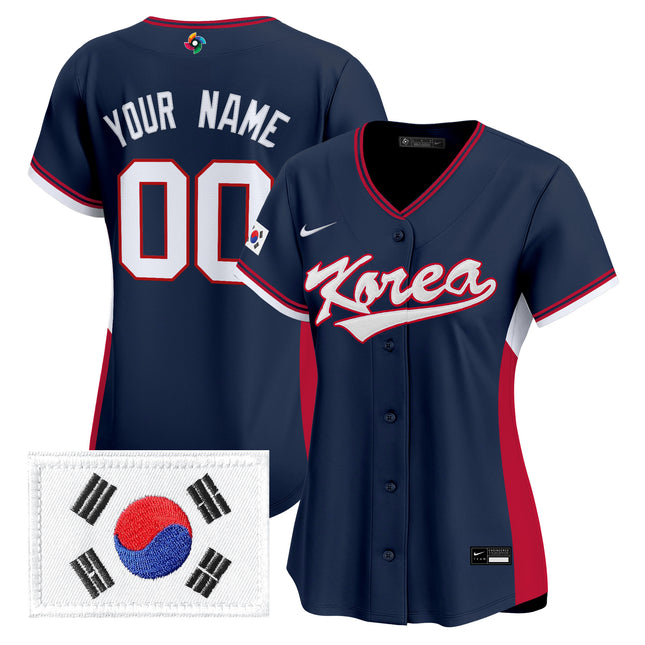 Team Korea 2026 World Baseball Classic Vapor Premier Custom Jersey - All Stitched