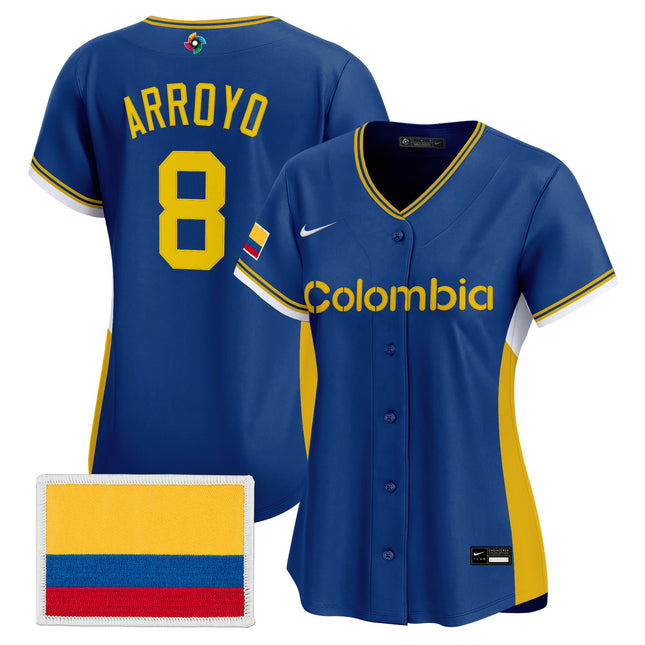 Women's Team Colombia 2026 World Baseball Classic Vapor Premier Jersey - All Stitched