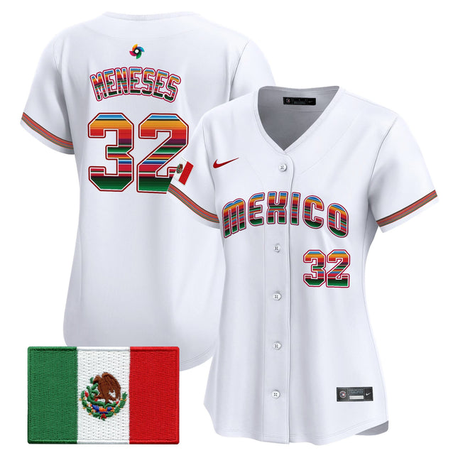Women's Team Mexico World Baseball Classic "Serape Edition" Vapor Premier Jersey - 2026 Roster - All Stitched
