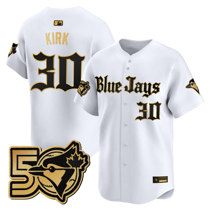 Men's Toronto Blue Jays 50 Seasons Patch Vapor Premier Limited Jersey - Gothic North Edition - All Stitched