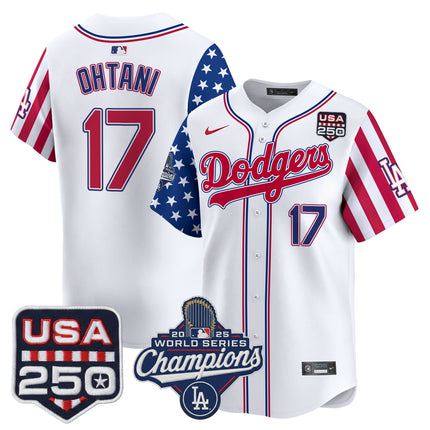 Men's Los Angeles Dodgers "America250 Edition" Vapor Premier Limited Jersey V2 - All Stitched