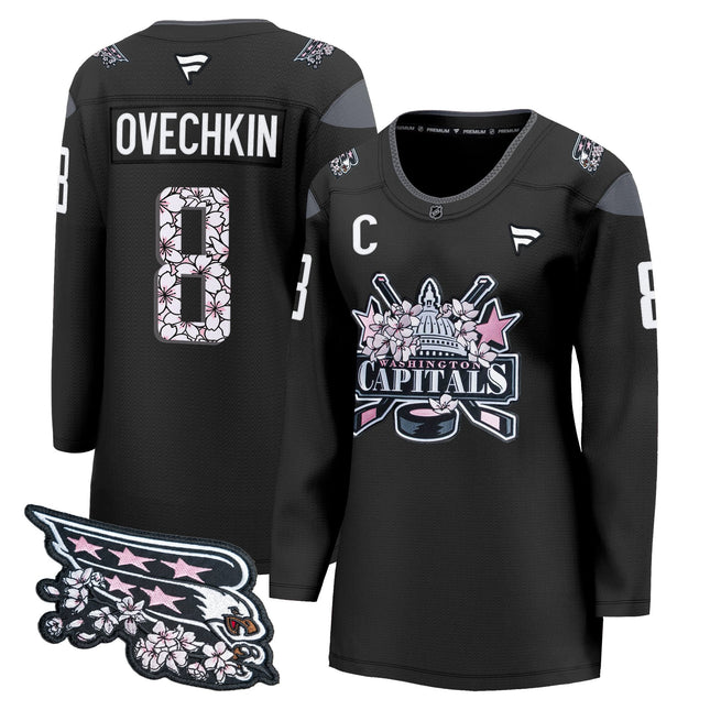 Women's Washington Capitals 2026 Cherry Blossom Premium Jersey - All Stitched