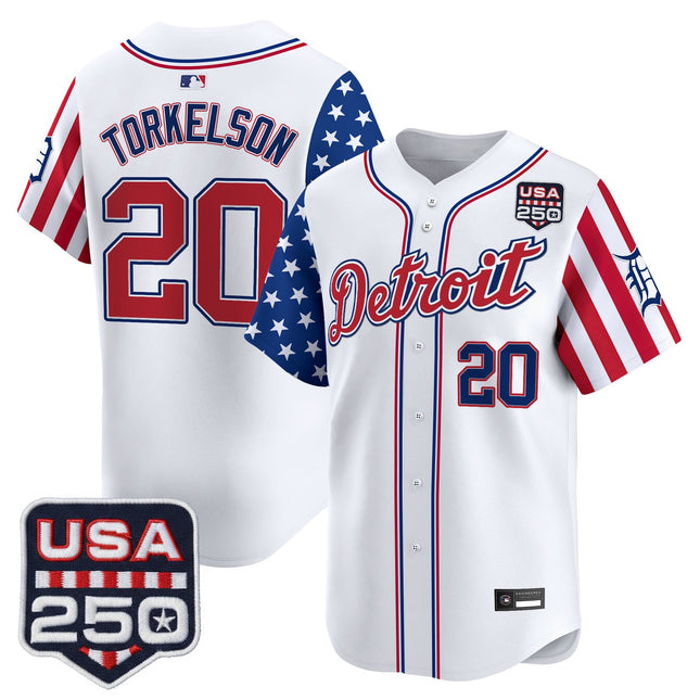 Men's Detroit Tigers "America250 Edition" Vapor Premier Limited Jersey - All Stitched