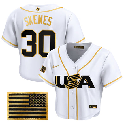 Women's Team USA World Baseball Classic Crop Top Baseball Jersey - All Stitched