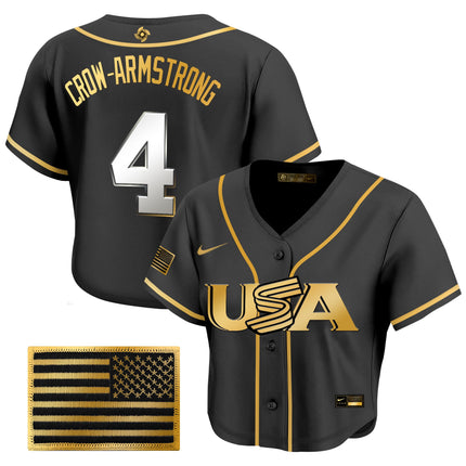 Women's Team USA World Baseball Classic Crop Top Baseball Jersey - All Stitched