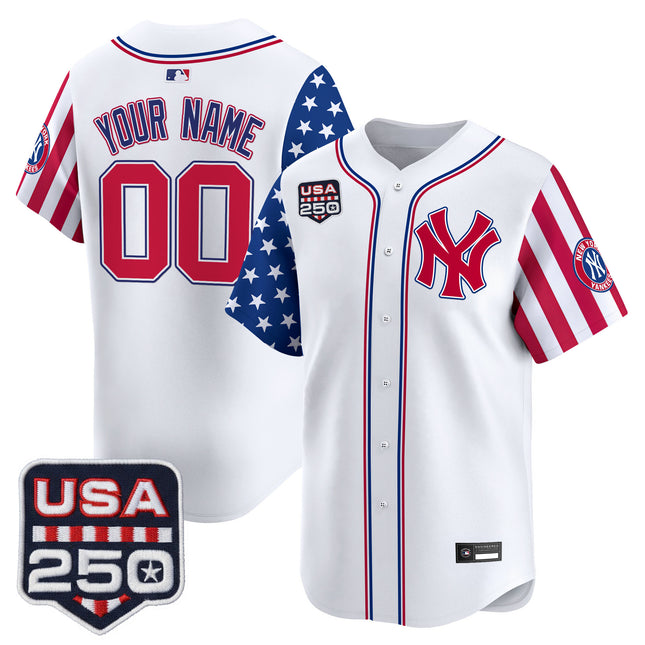 Yankees "America250 Edition" Vapor Premier Limited Custom Jersey - All Stitched