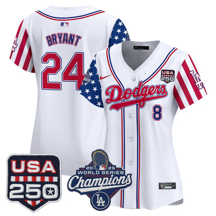 Women's Los Angeles Dodgers "America250 Edition" Vapor Premier Limited Jersey V2 - All Stitched
