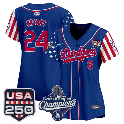 Women's Los Angeles Dodgers "America250 Edition" Vapor Premier Limited Jersey V2 - All Stitched