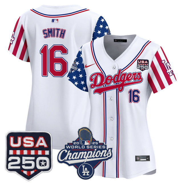 Women's Los Angeles Dodgers "America250 Edition" Vapor Premier Limited Jersey V2 - All Stitched