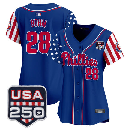 Women's Philadelphia Phillies America250 Edition Vapor Premier Limited Jersey - All Stitched