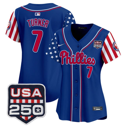 Women's Philadelphia Phillies America250 Edition Vapor Premier Limited Jersey - All Stitched
