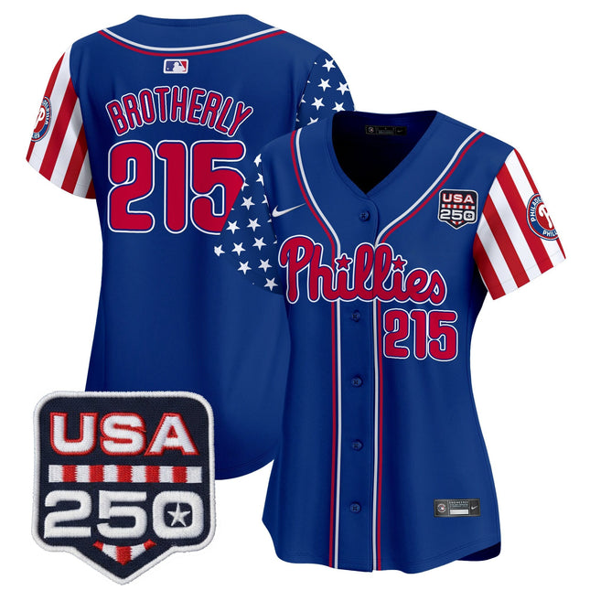 Women's Philadelphia Phillies America250 Edition Vapor Premier Limited Jersey - All Stitched