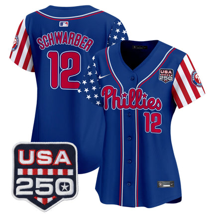 Women's Philadelphia Phillies America250 Edition Vapor Premier Limited Jersey - All Stitched